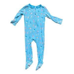 Free Birdies Bamboo Blue Ice Cream Sleeper- Size 6-12m